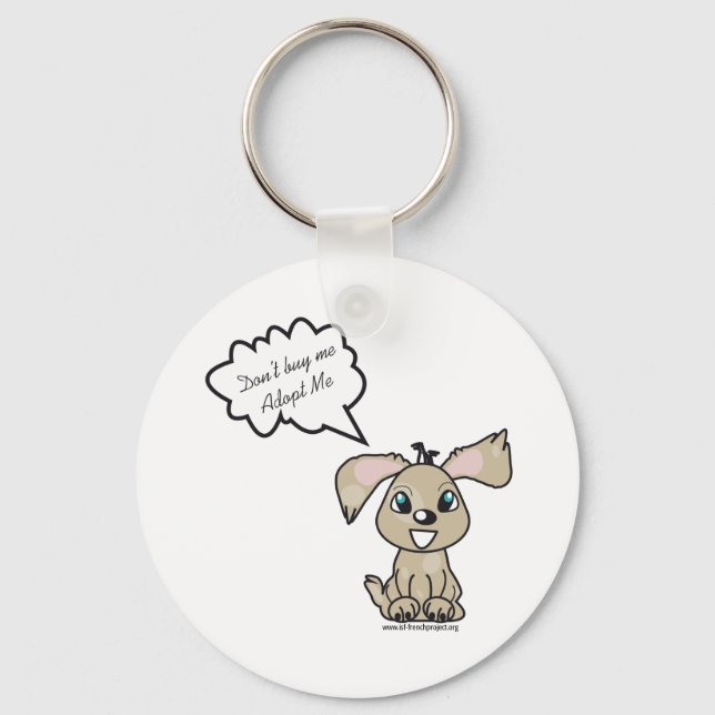 Porte-clé Adopter un chien (Recto)