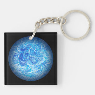 Porte-clé Art Liquide Calme Marée