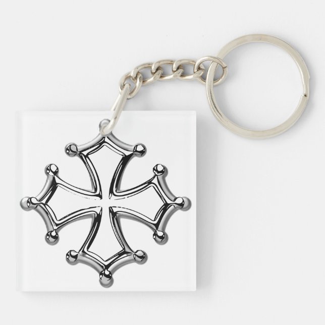 Porte clé badge drapeau 100% CATALAN OCCITAN OCCITANIE personnalisé cadeau