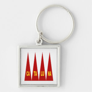 Porte-clé carré Premium CATALUNA