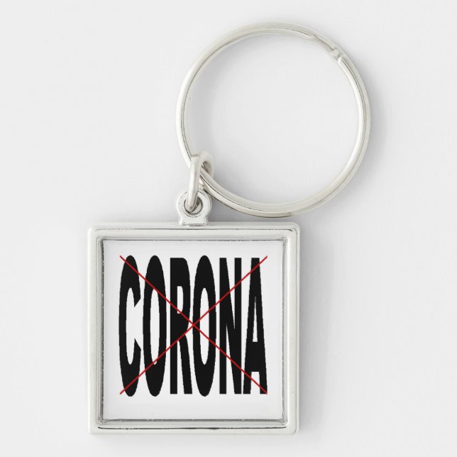 Porte-clé carré Premium CORONA X (Devant)