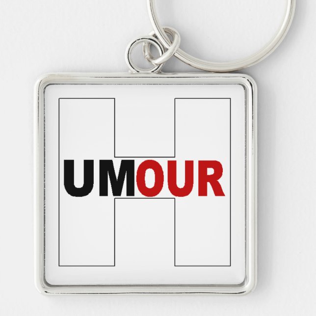 Porte-clé carré Premium HUMOUR DESIGN (Devant)