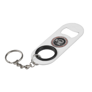 Porte-clé Décapsuleur [410] Scorpion d'argent sacré sur noir