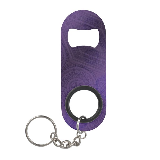 Porte-clé Décapsuleur Acceptation | Médaillons de méditation violette (Devant)