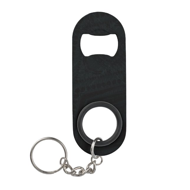 Porte-clé Décapsuleur Acceptation | Texture géométrique foncée (Devant)