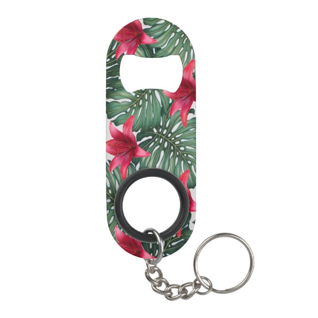 Porte-clé Décapsuleur Adorable Palm Tropical Hawaiian Hibiskus (Dos)