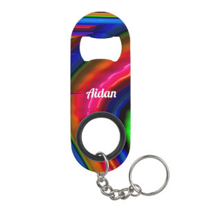 Porte-clé Décapsuleur AIDAN ~ Couleur qui s'infiltre ~ Fractale Original