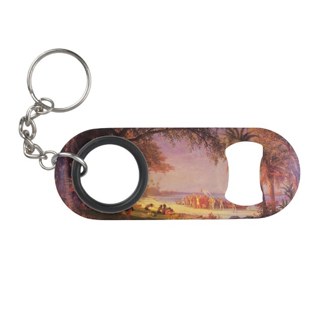 Porte-clé Décapsuleur Alberta Bierstadt, L'atterrissage de Columbus (Devant (Horizontal))
