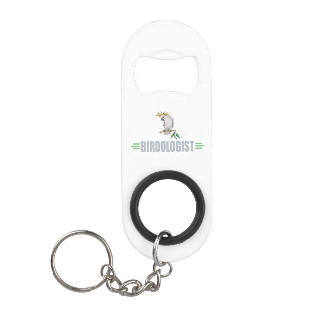 Porte-clé Décapsuleur Amateur de Perruche Drôle (Devant)