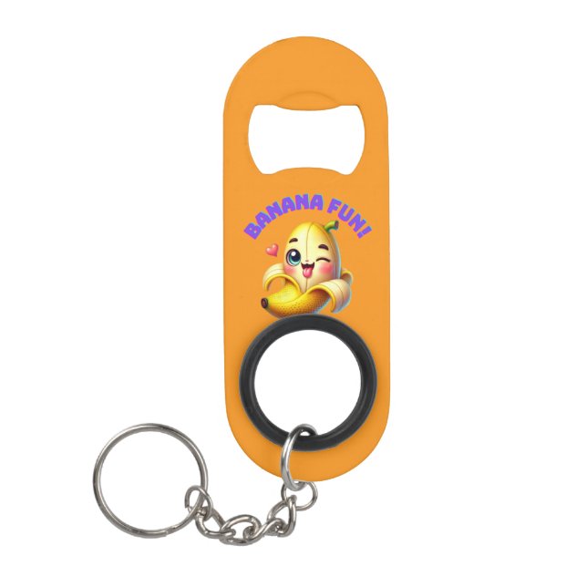 Porte-clé Décapsuleur Amusante conception de l'écriture banane pour Gi a (Devant)