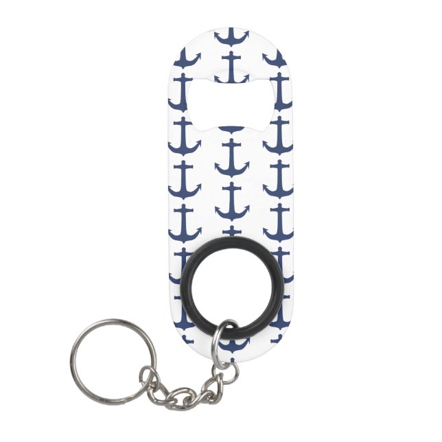 Porte-clé Décapsuleur Ancre des ondes côtières nautiques (Devant)