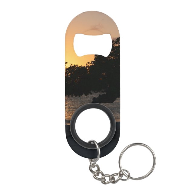 Porte-clé Décapsuleur Arbre de Divi Divi de coucher du soleil (Dos)
