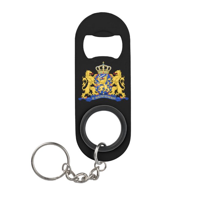 Porte-clé Décapsuleur Armoiries de Pays-Bas sur bk bot (Devant)