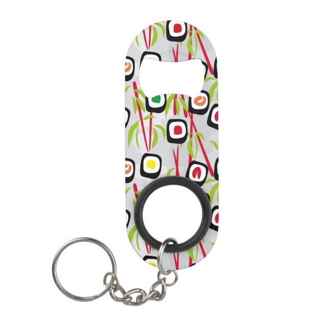 Porte-clé Décapsuleur Arrière - plan de sushi (Devant)