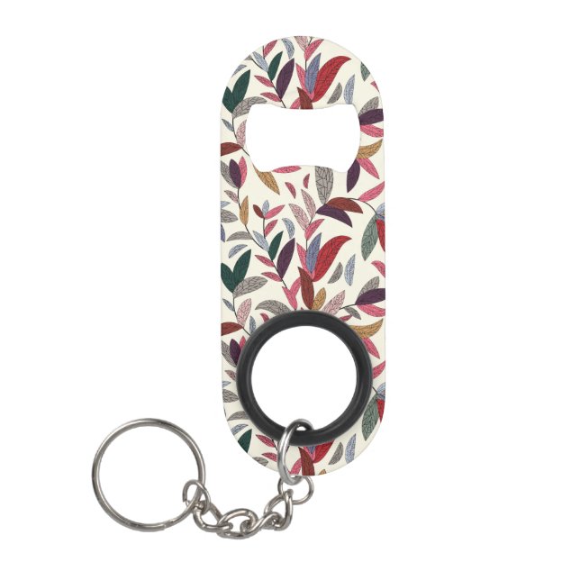 Porte-clé Décapsuleur Arrière - plan floral (Devant)