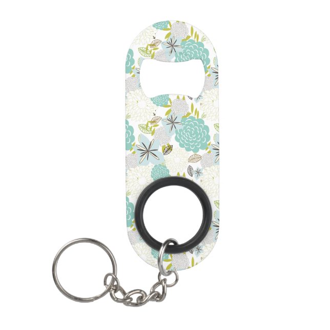 Porte-clé Décapsuleur Arrière - plan floral 5 (Devant)