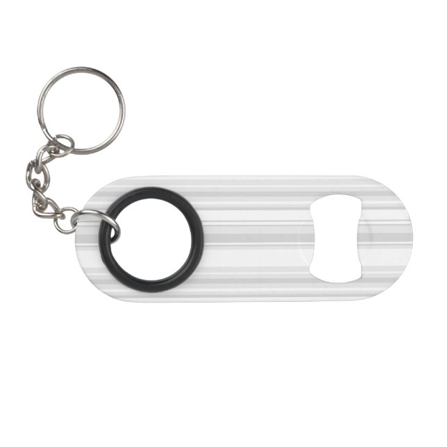 Porte-clé Décapsuleur Bandes gris clair (Devant (Horizontal))