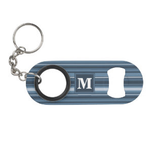 Porte-clé Décapsuleur Bandes gris monogramme
