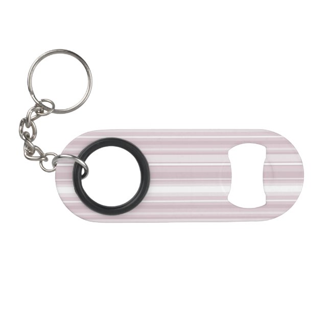 Porte-clé Décapsuleur Bandes roses à quartz rose (Devant (Horizontal))