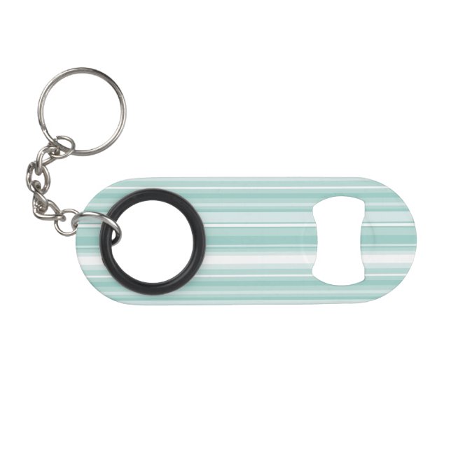 Porte-clé Décapsuleur Bandes vertes à la menthe (Devant (Horizontal))