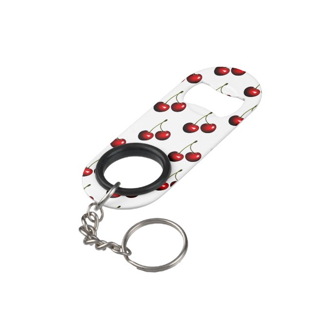 Porte-clé Décapsuleur Bouteille Porte - clé de cerises douces (angle arrière)