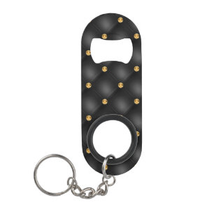 Porte-clé Décapsuleur Bouteille Porte - clé Tufted Diamond en or noir