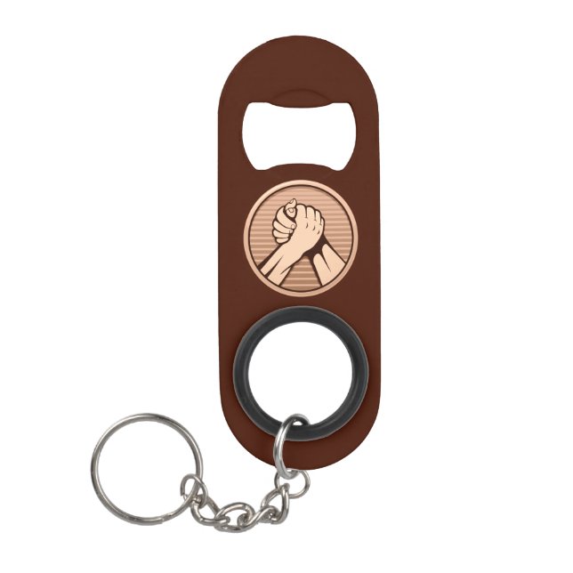 Porte-clé Décapsuleur Bronze (Devant)