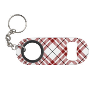 Porte-clé Décapsuleur Buchanan tartan rouge blanc plaid