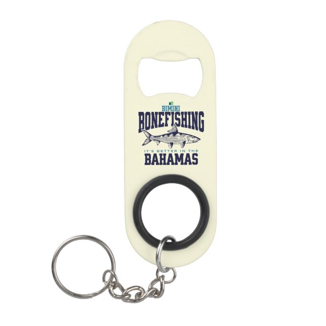 Porte-clé Décapsuleur Cadeau souvenir Bahamas : Bimini Bahamas Bonefishi (Devant)