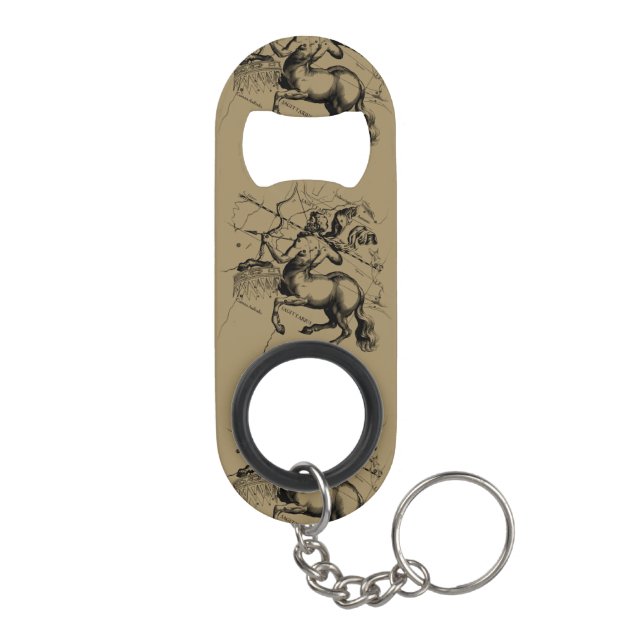 Porte-clé Décapsuleur Carte de la constellation du Sagittaire par Heveli (Dos)