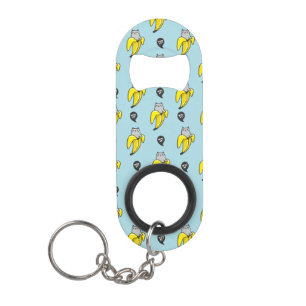 Porte-clé Décapsuleur Chat en banane