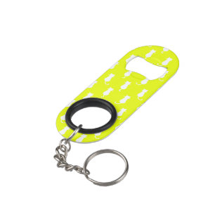 Porte-clé Décapsuleur Chats Fantaisistes Forever Chats Blancs Jaune