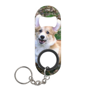 Porte-clé Décapsuleur Chien de Corgi mignon qui bondit