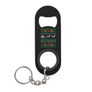 Porte-clé Décapsuleur Chien de Noël Dachshund Wiener