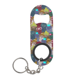 Porte-clé Décapsuleur Chouette dans la couronne