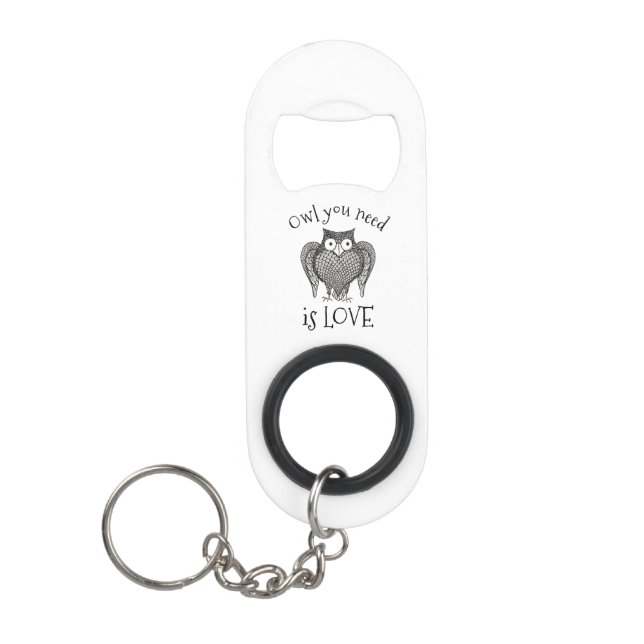 Porte-clé Décapsuleur Chouette dont vous avez besoin (Devant)