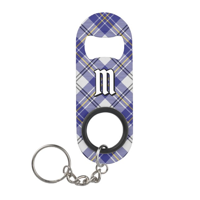 Porte-clé Décapsuleur Clan MacPherson robe bleue Tartan (Devant)