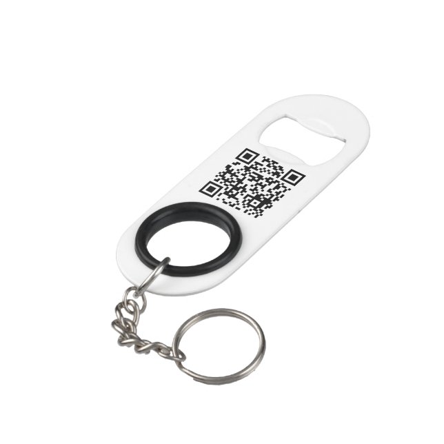 Porte-clé Décapsuleur Code QR de l'entreprise Logo Moderne (angle arrière)