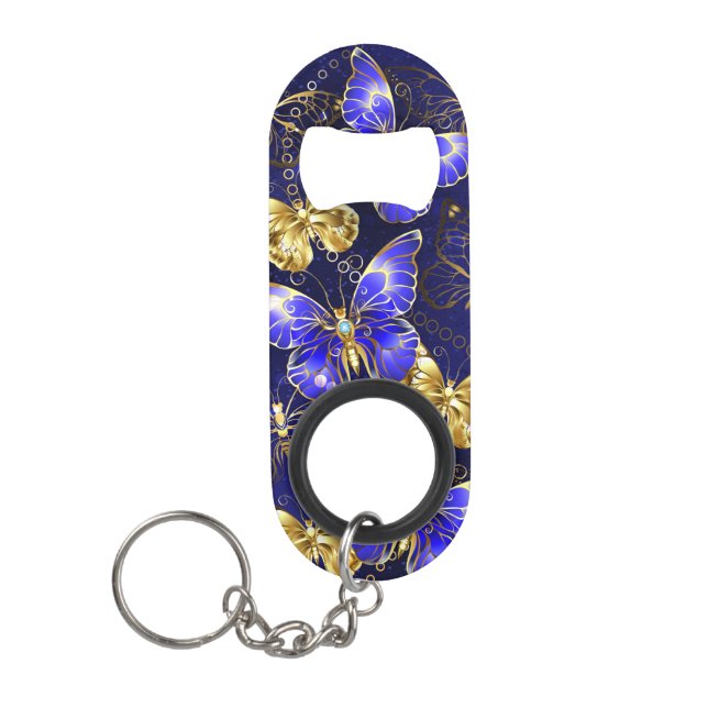 Porte-clé Décapsuleur Composition avec papillons Sapphire (Devant)