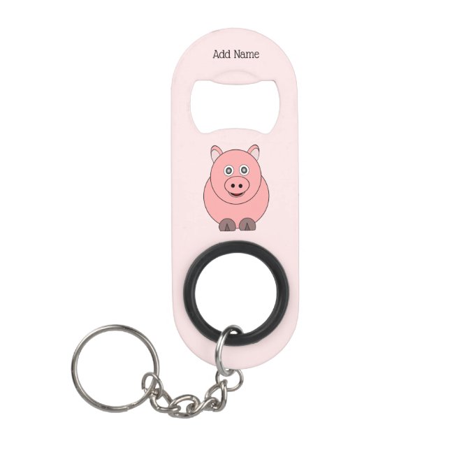 Porte-clé Décapsuleur Conception de porc personnalisée (Devant)