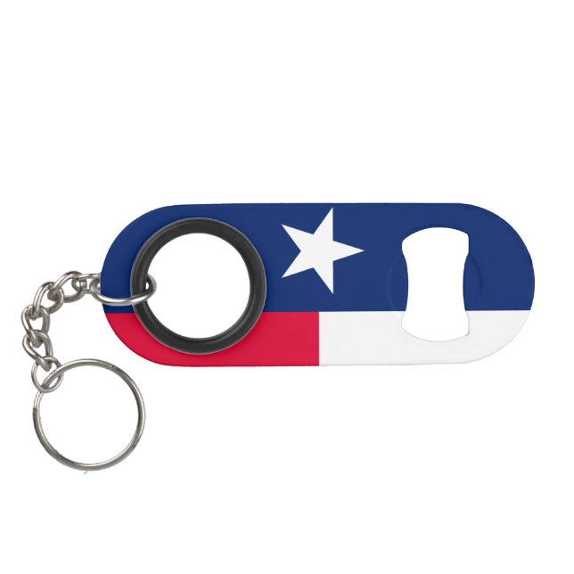 Porte-clé Décapsuleur Conception du drapeau de l'État du Texas (Dos Horizontal)