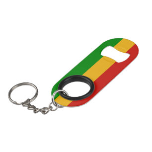 Porte-clé Décapsuleur COULEURS RASTAFARI + vos idées