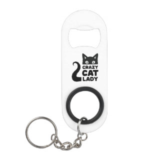 Porte-clé Décapsuleur Crazy Cat Lady Bottle Ouverteur