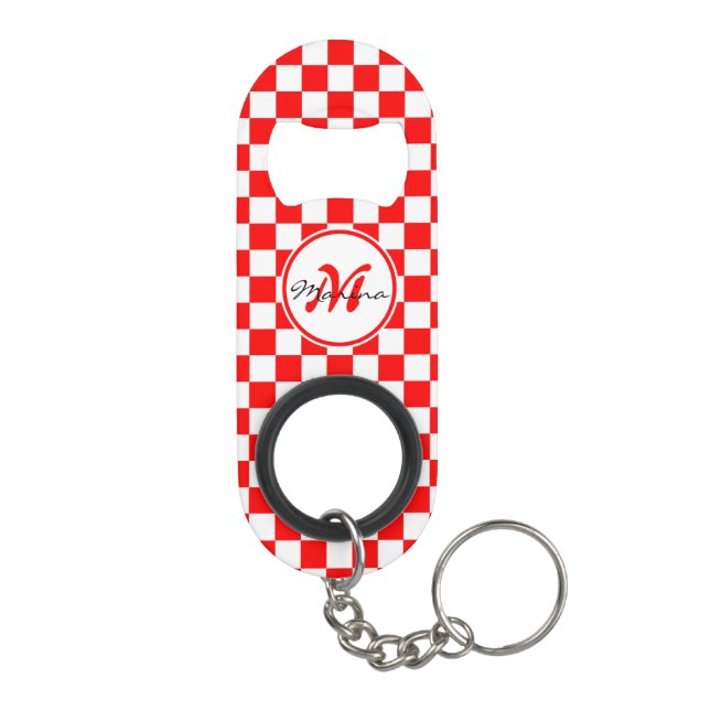 Porte-clé Décapsuleur Croatie | Hrvatska | Nom Monogramme (Dos)