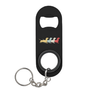 Porte-clé Décapsuleur Dachshund Retro Vintage