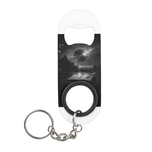 Porte-clé Décapsuleur Décapsuleur porte-clés lié à témoin  (Devant)