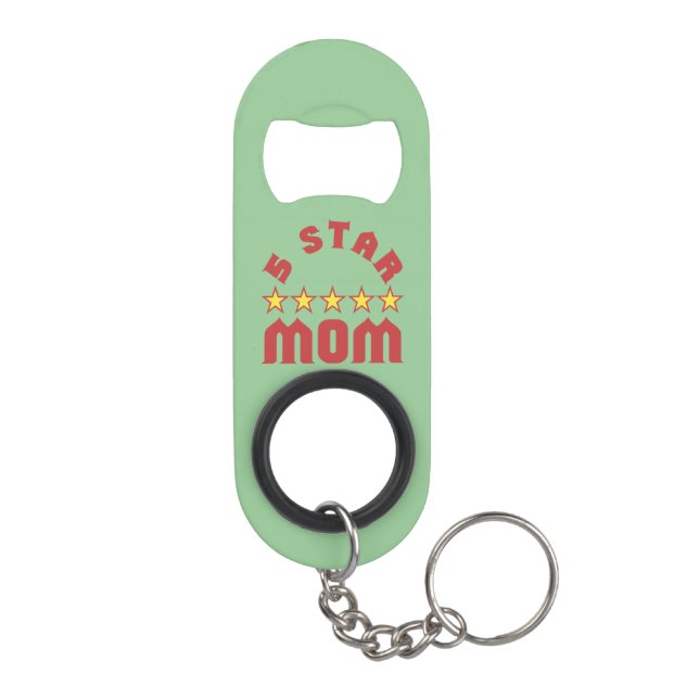 Porte-clé Décapsuleur Décerné 5 étoiles à Maman (Dos)