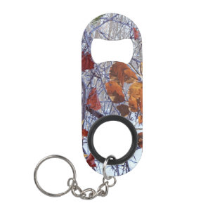 Porte-clé Décapsuleur Décor Camouflage d'hiver de neige