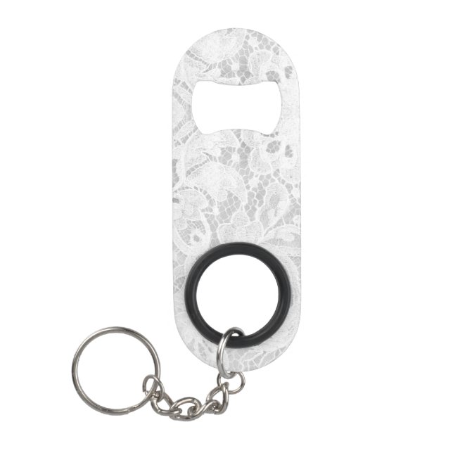 Porte-clé Décapsuleur Dentelle blanche tombante (Devant)