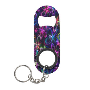 Porte-clé Décapsuleur Des motifs floraux colorés sur un Arrière - plan f